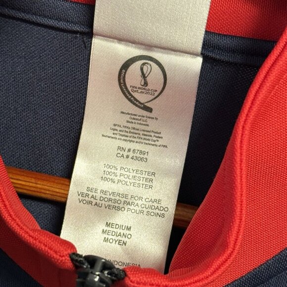 Fifa World Cup 2022 Qatar Jacket Mens Medium Red/Blue Soccer - Picture 9 of 9